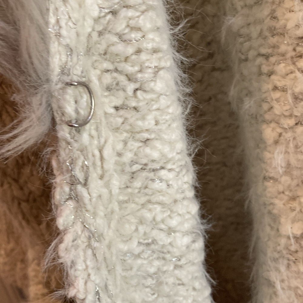 EUC Anthropologie Sleeping on Snow Knit Cardigan with Faux Fur - Picture 7 of 8